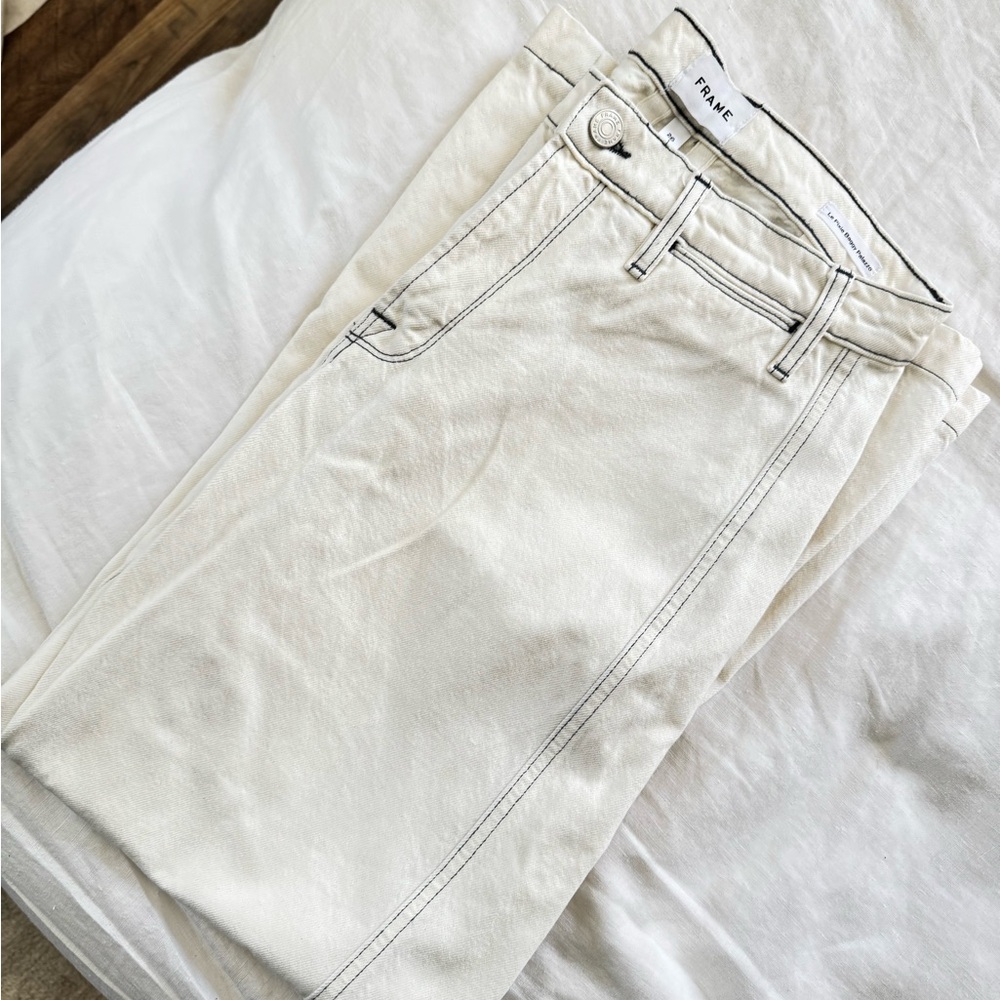 NWOT FRAME DENIM le pixie baggy palazzo jeans - Picture 4 of 5